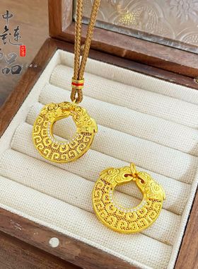 周古法生大福金店同款高保色沙金