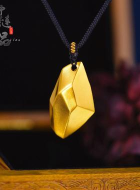 【金店同款】越南沙金许愿石吊坠