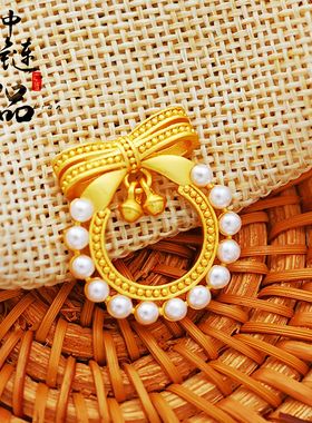 古法镀金不掉色金店同款珍珠