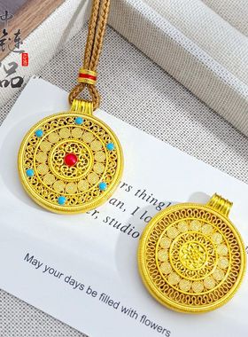 周古法镀金生大福金店同款沙金