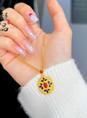 老古法凤祥金店同款沙金珐琅彩