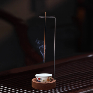 倒挂香炉座实木室内创意香托香座香插香薰支架檀香线香线香炉座