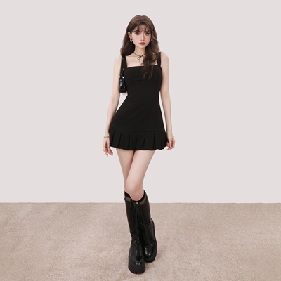 原创设计辣妹百褶裙A字裙