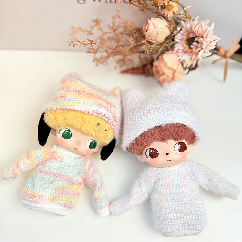 仅娃衣毛绒挂件dimoo搪胶盲盒衣服布鲁托娃衣冰蓝极光雪套装萌