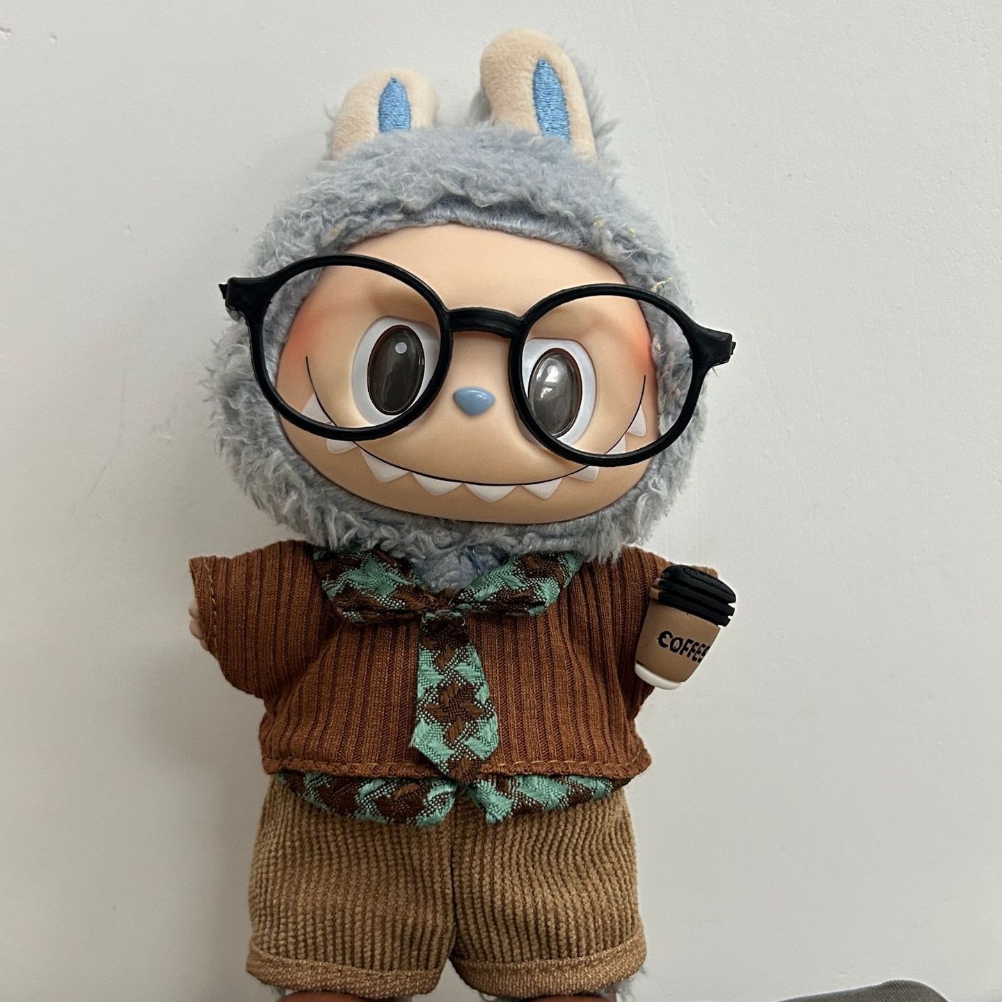 labubu娃衣学院风拉布布17cm盲盒适用于一二三代服饰换装穿搭配件