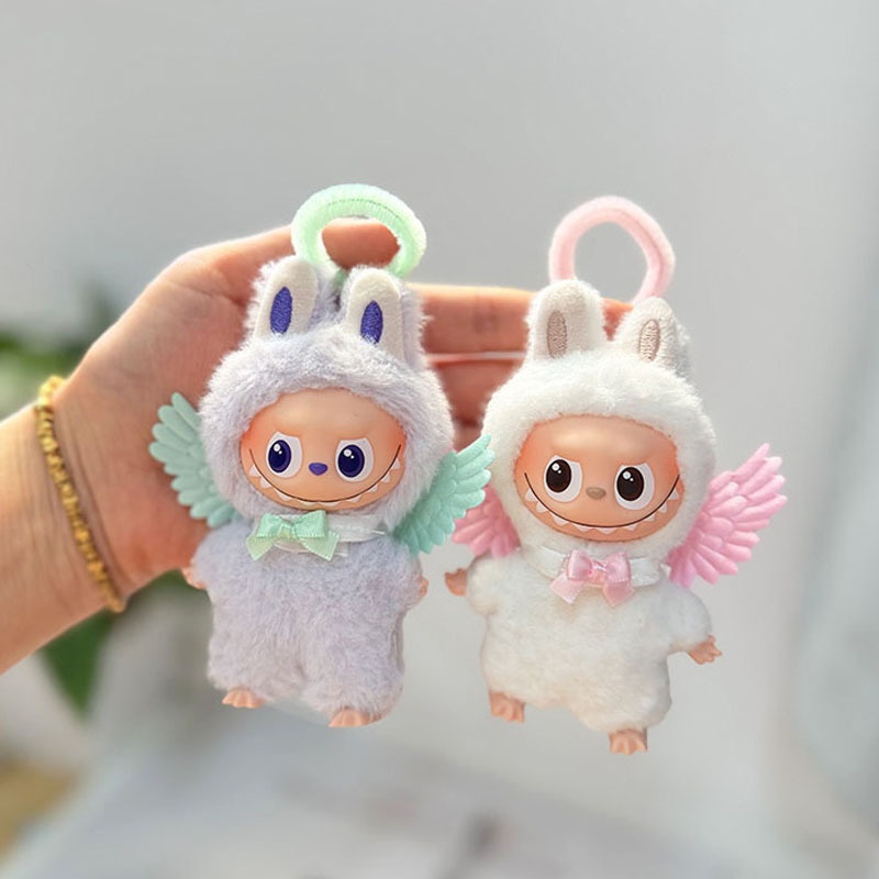 4代迷你款Labubu衣服圈圈小天使套装心底密码小鼻嘎拉布布娃衣萌