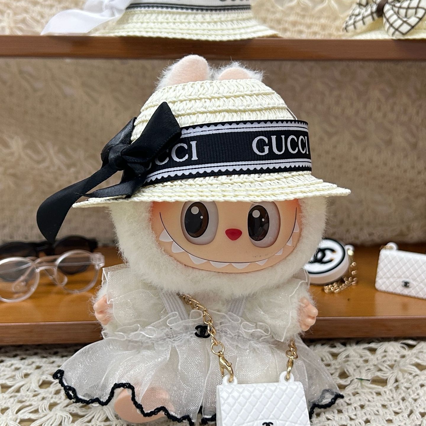 labubu娃衣半透明裙子服饰换装适用于17cm拉布布盲盒公仔玩偶穿搭