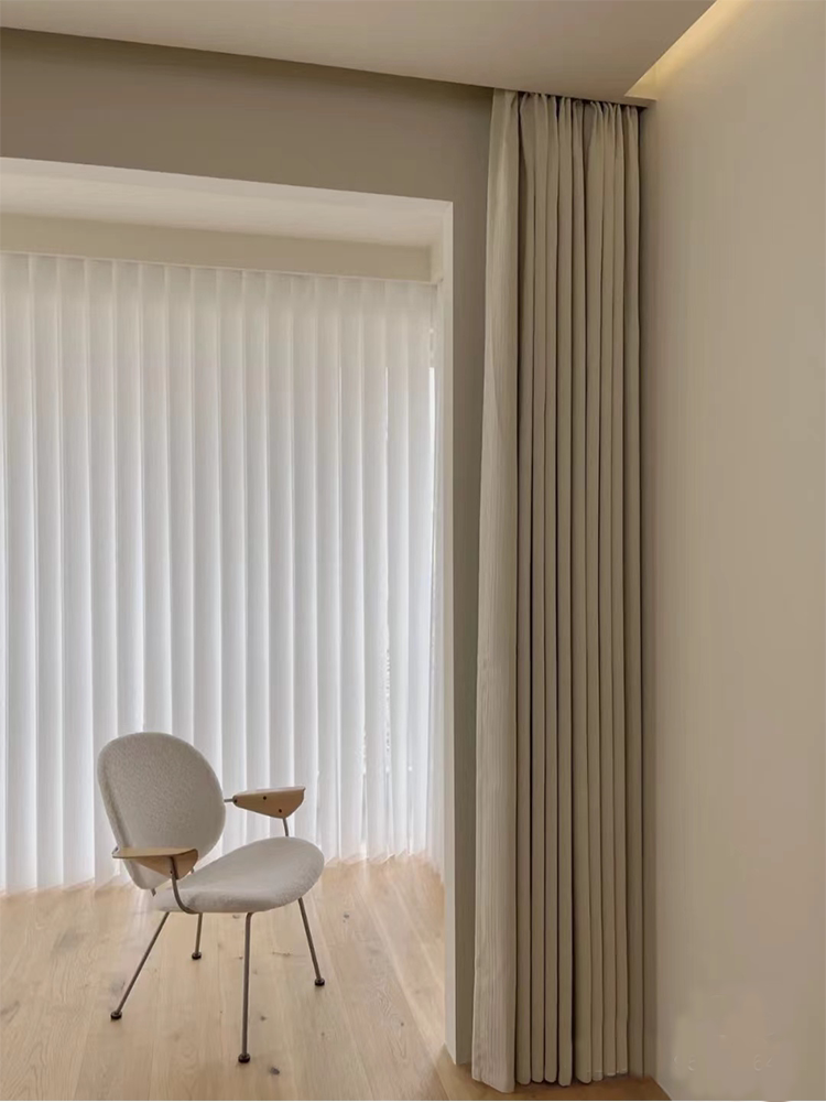 成都窗帘定制百叶香格里拉帘梦幻帘客厅卧室全遮光窗帘奶油日式风