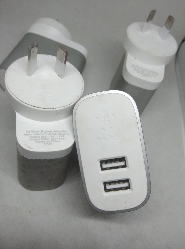 二手belkin贝尔金24W双口PD双USB充电器充电插口小巧便捷充电头