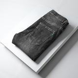 潮男裤行秋冬黑色印字休闲牛仔长裤DS-B357-507P60(推款有价差），男装牛仔裤，电商D315