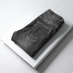 潮男裤行秋冬黑色印字休闲牛仔长裤DS-B357-507P60(推款有价差）图片
