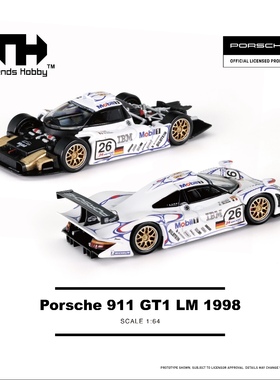 预售 Trends Hobby TH 1:64 保时捷 911 GT1 LM 1998 合金车模