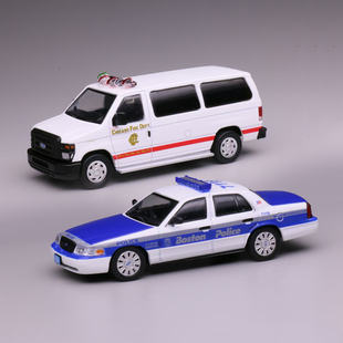新品1:64 596 福特维多利亚皇冠 CV 芝加哥警局NYPD合金汽车模型