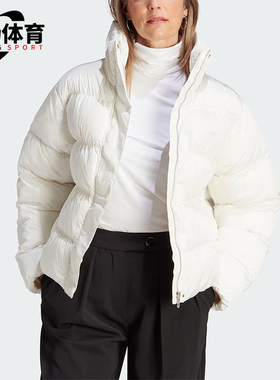 Adidas/阿迪达斯正品三叶草女士运动休闲立领保暖棉服J8236