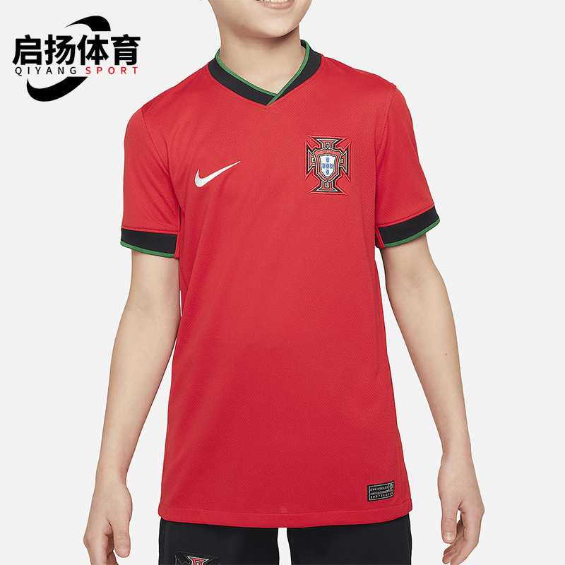 Nike/耐克正品Dri-FIT 大童夏季休闲透气简约足球球衣FJ4371-657