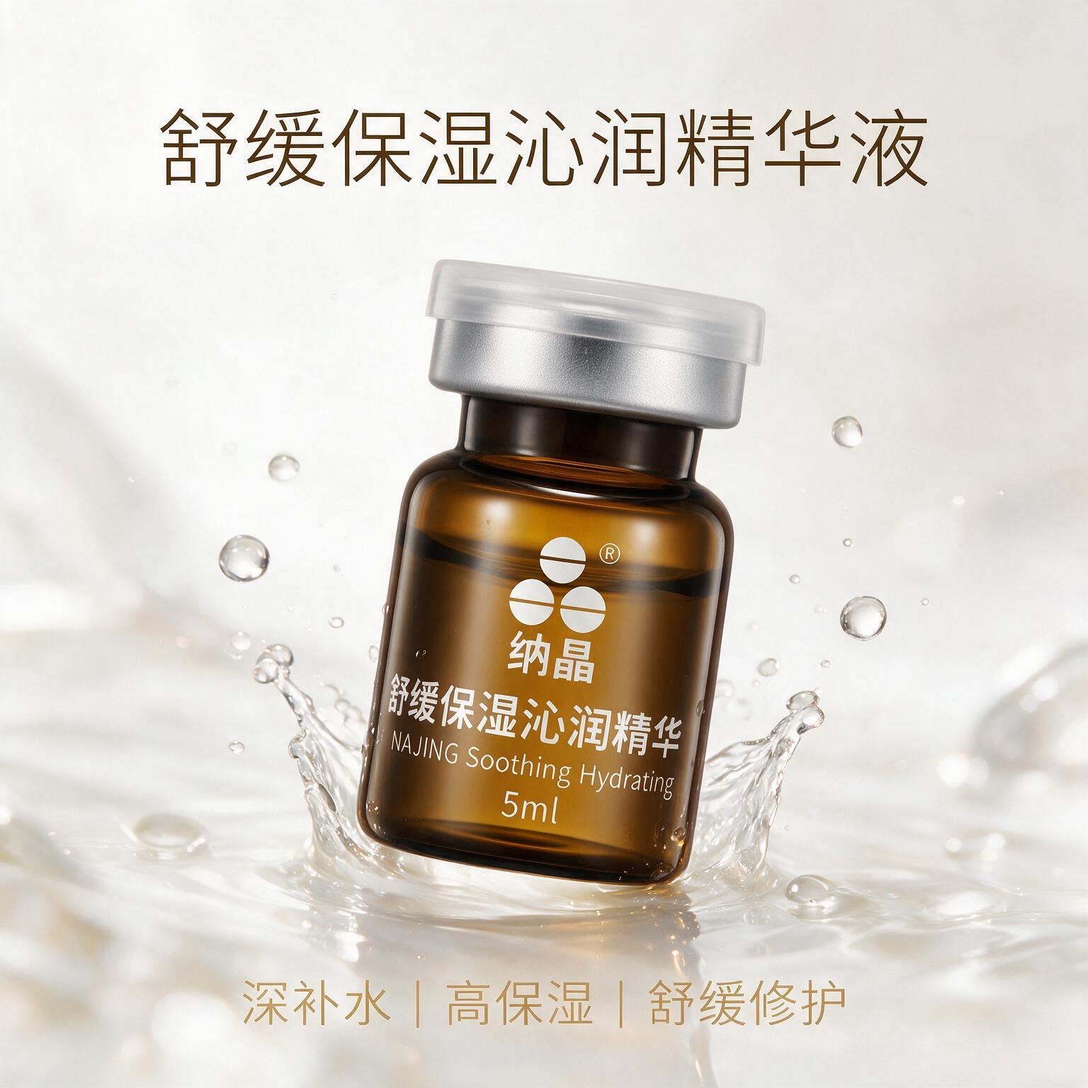 纳晶补水保湿修护精华液舒缓抗炎图片