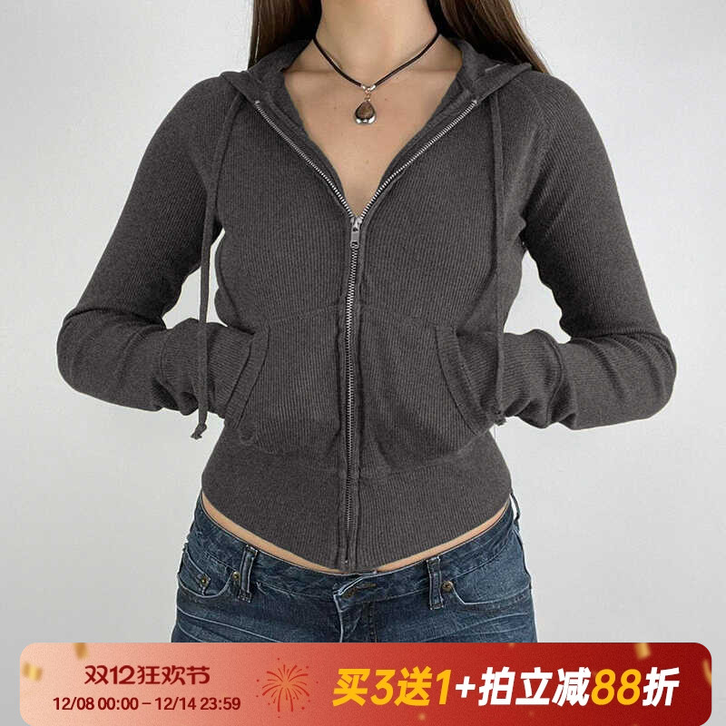 短款学院风口袋开衫外套Amyway