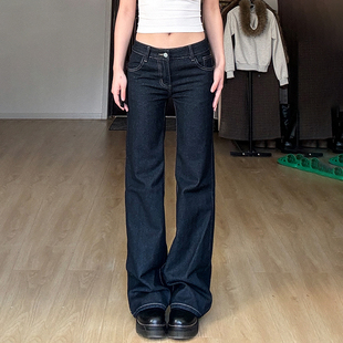 Amyway【休闲百搭】复古辣妹单宁牛仔裤女宽松显瘦低腰直筒阔腿裤