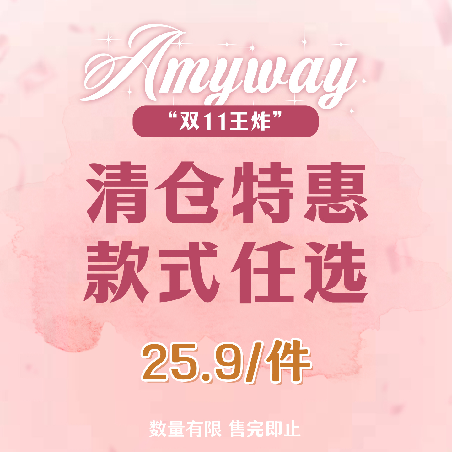 Amyway【双11特惠】福利特惠 四季款  25.9元/1件
