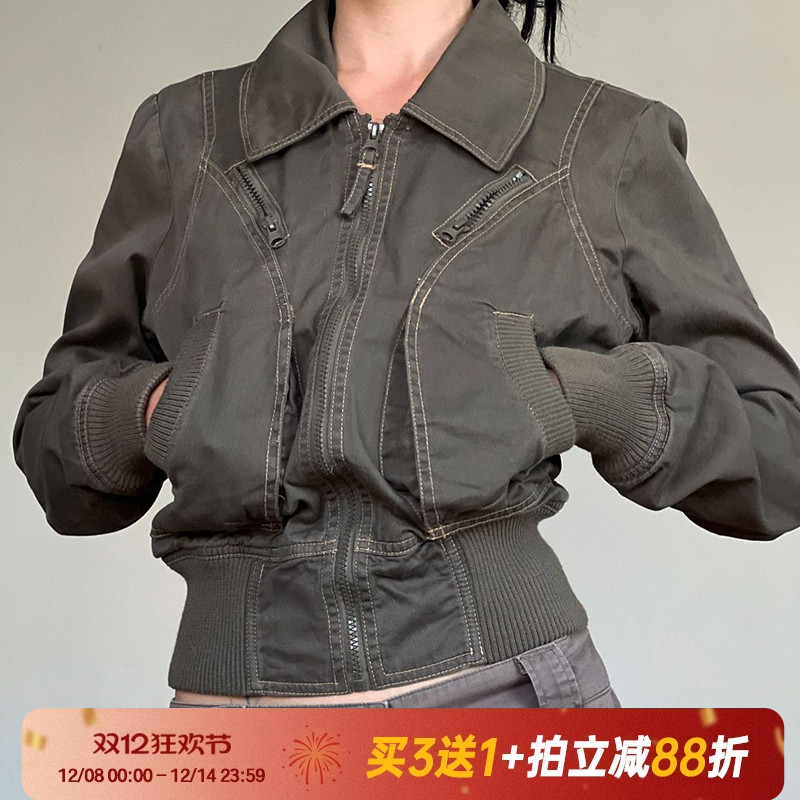 Amyway美式复古短款夹克上衣