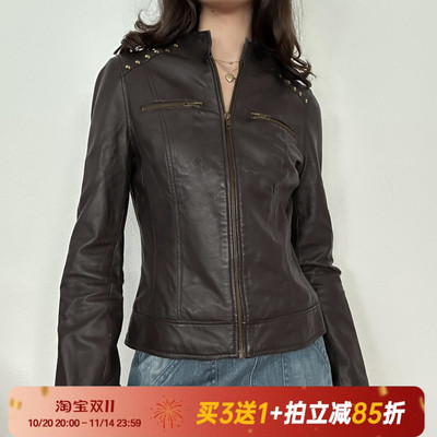 【美式复古】小众铆钉皮衣