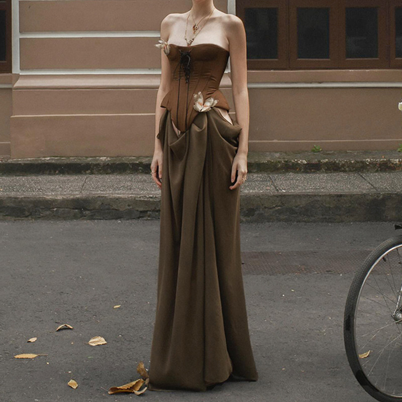 Amyway【巴黎假日】法式复古性感鱼骨抹胸连衣裙高级气质礼服裙,女装/女士精品,连衣裙,淘宝优惠券,粉丝福利购,淘宝优惠卷