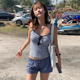 套装 Amyway 复古度假风休闲松弛感条纹吊带 格纹短裤 美式 辣妹