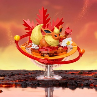 奇妙积木宝可梦伊布家族星球模型益智拼装玩具手工摆件创意礼物