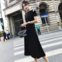 Váy ngắn màu đen của Hepburn mùa hè 2019 là chiếc váy ngắn cổ tròn của phụ nữ mỏng trong chiếc váy dài cổ điển. - A-Line Váy váy đầm