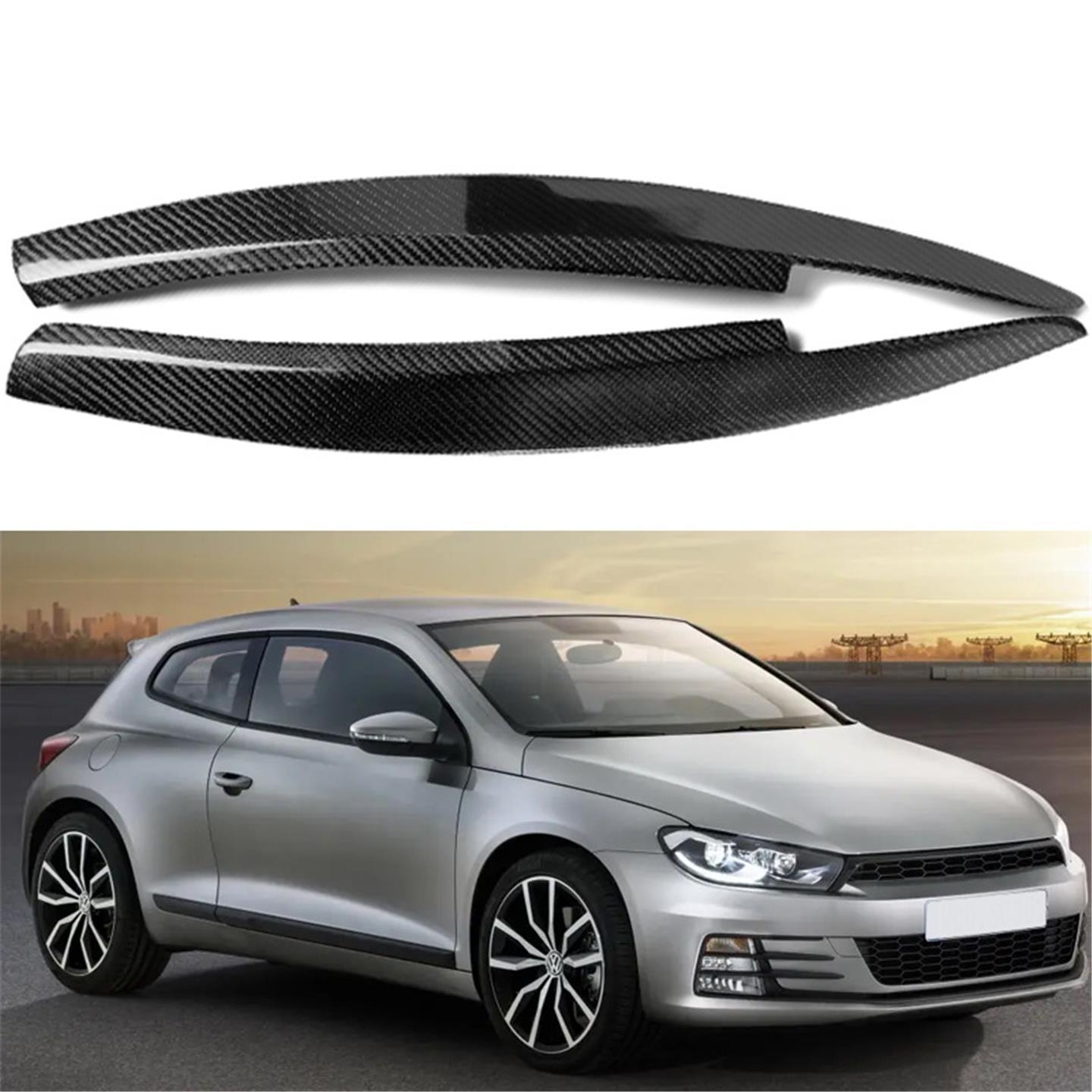 大众尚酷大灯灯眉真碳纤维