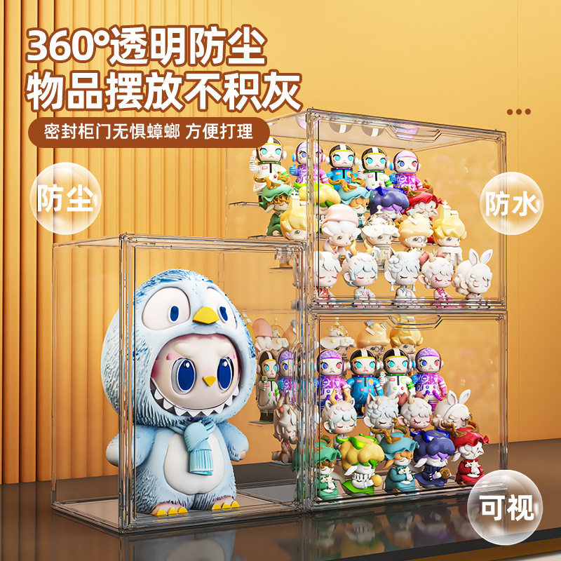 盲盒展示架玩具收纳手办展示柜盲盒展示盒泡泡玛特乐高奶瓶收纳盒