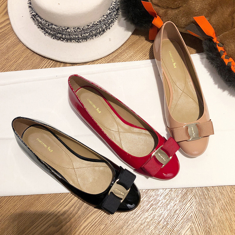 【sheii苏茵茵】必买经典款~新款真皮平底浅口蝴蝶结芭蕾鞋女单鞋|msdalam kategori Kasut wanita, kasut rendah - dari Buy2taobao.com untuk memberikan perkhidmatan ejen Taobao profesional membeli