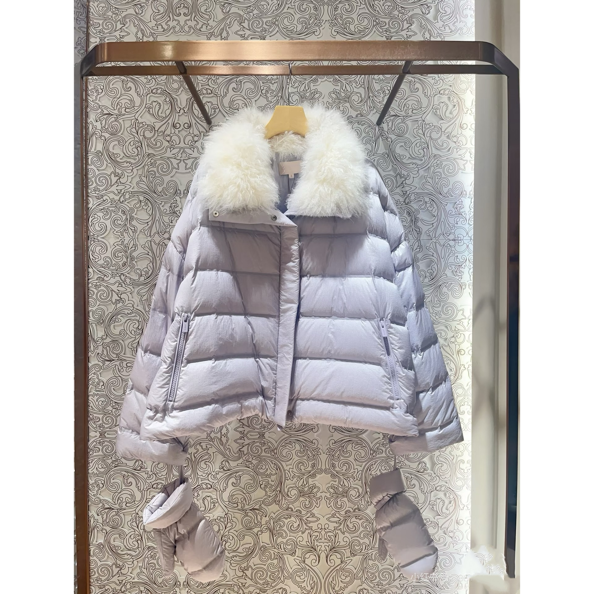 JR 专柜正品2025冬季新款 鹅绒羊毛领气甜美羽绒服外套女XRJ7G13D