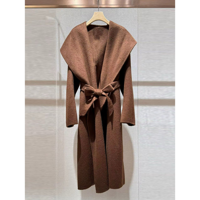 JR 专柜正品 2025冬新款山羊绒长款毛呢双面呢大衣女外套XRJ7D02D