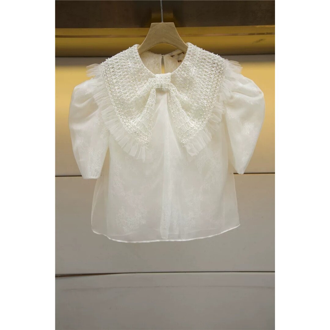 JR 专柜正品 夏季新款 千金名媛风真丝雪纺衫衬衫上衣女N82A0502