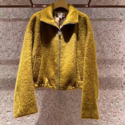 JR 2025年冬季新款 欧美风时尚拉链复古毛呢外套大衣女XRJ7W11C