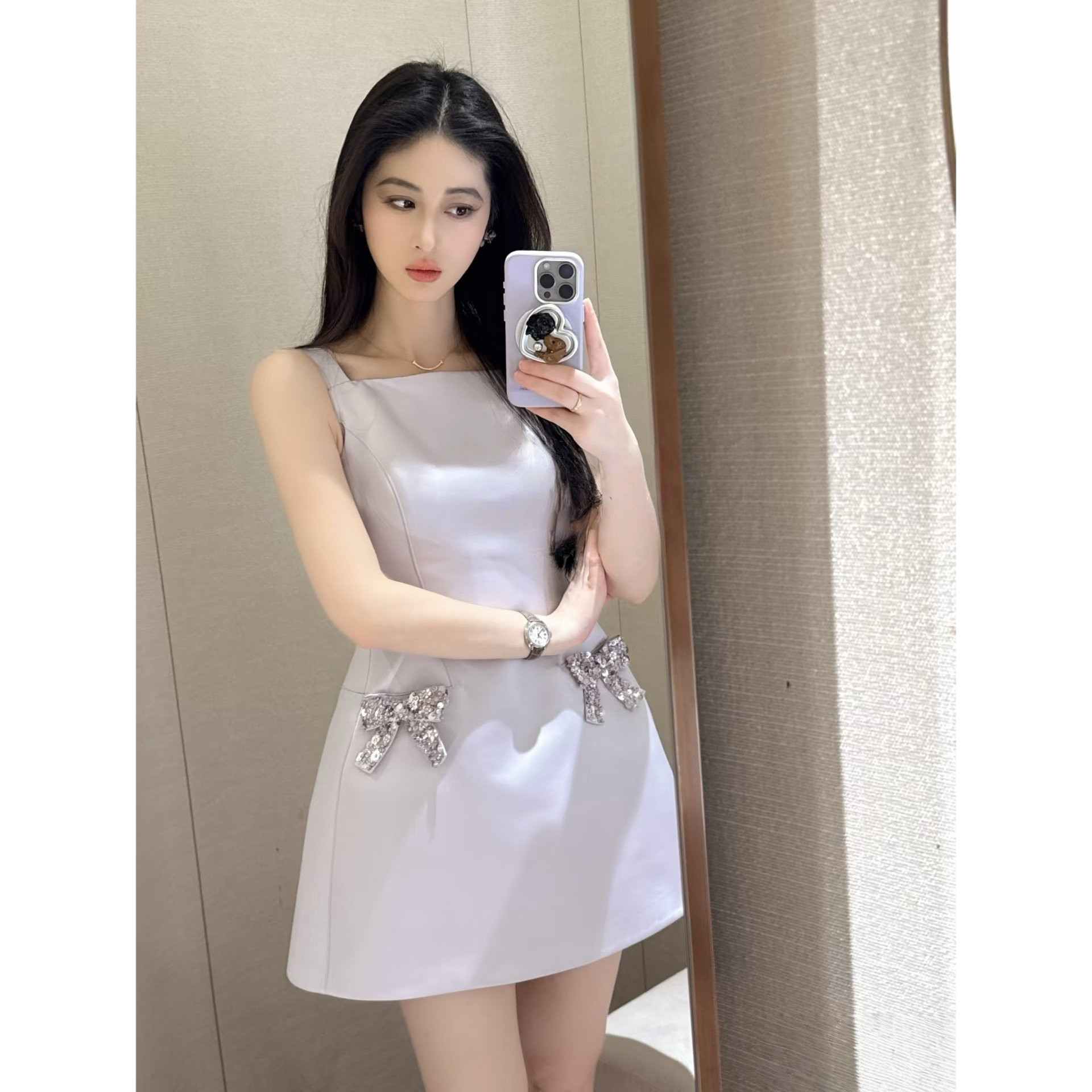 JR 专柜正品2026春新款 赵露思同款蝴蝶结镶钻吊带连衣裙XSJ1L08D,女装/女士精品,礼服/晚装,淘宝优惠券,粉丝福利购,淘宝优惠卷