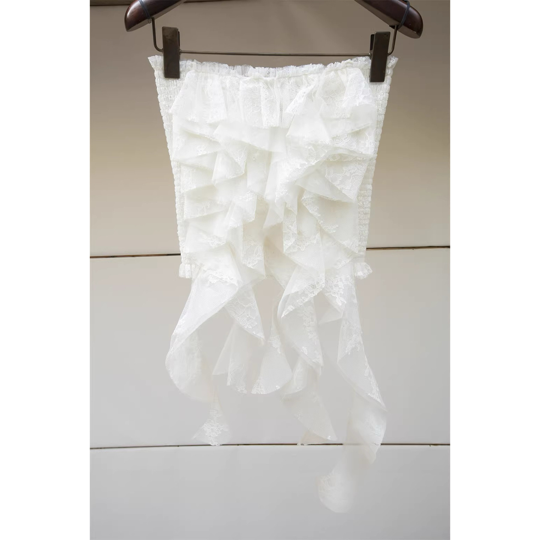 JR 专柜正品2026春季新款飘带背心抹胸蕾丝针织衫上衣女XSJ1S06D