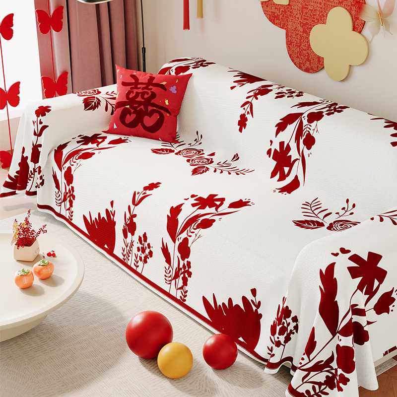 冰丝婚庆沙发巾一整张全盖