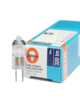 原装进口德国OSRAM卤素灯泡64435U 24V20W G4米泡显微镜灯泡64435