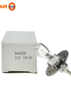 欧司朗 64222 6V10W PG22 德国产 Zeiss蔡司裂隙灯显微镜10S/10SL