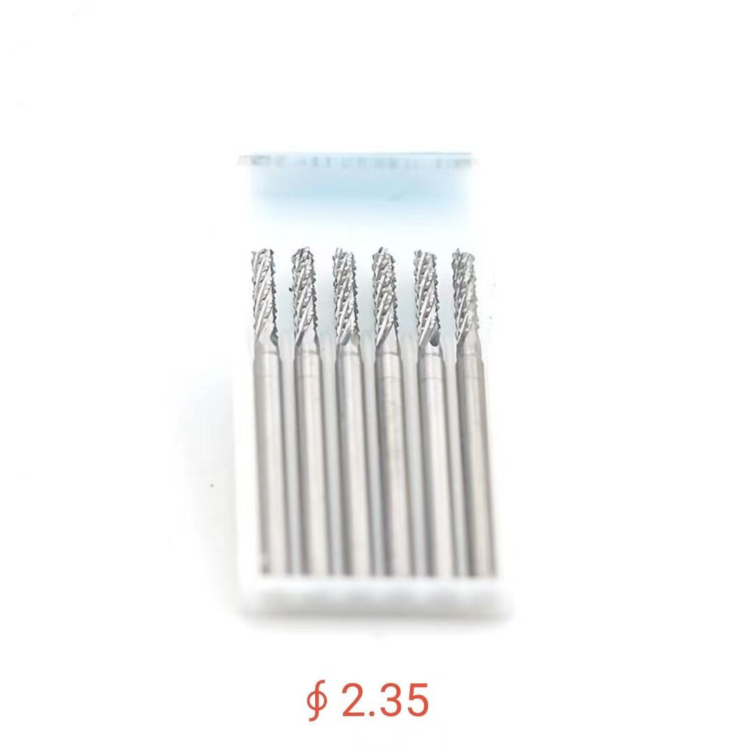 德国PCB铣刀 料钨钢雕刻机刀电路板开粗玉米铣刀2.35锣刀