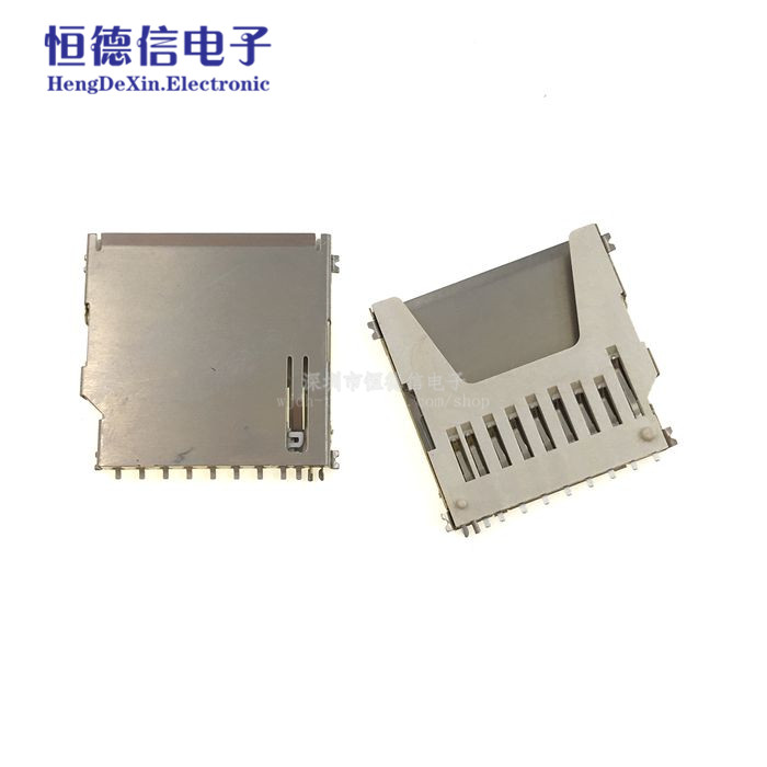全铜 长卡 SD卡座 SD卡槽 內存卡座 长体 11P SD大卡座