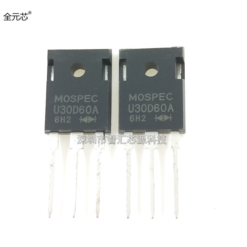 U30D60A 快恢复二极管 共阳直插 30A 600V 直插TO247封装图片