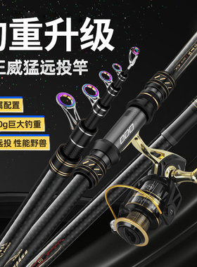 狼王龙魂海竿远投竿碳素超硬鲢鳙竿全套装抛竿锚杆锚鱼竿海钓鱼竿