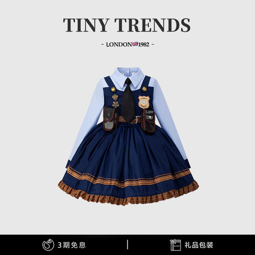 女童朱迪兔子警官cos服公主裙