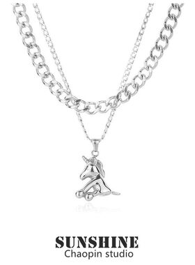 小众高级感独角兽皮卡丘古巴链