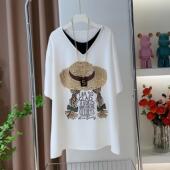 胖MM宽松显瘦百搭休闲短袖 大码 新款 夏季 T恤女设计感减龄上衣 女装