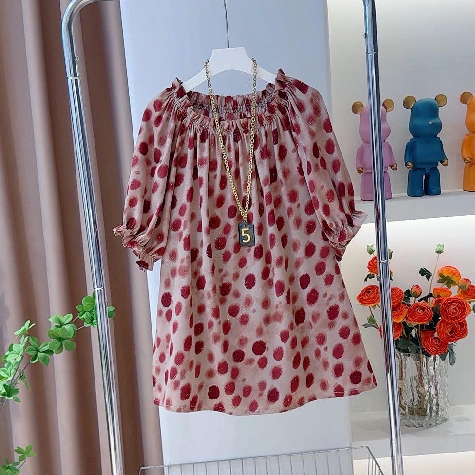 2025夏季新款气质文艺波点衬衫