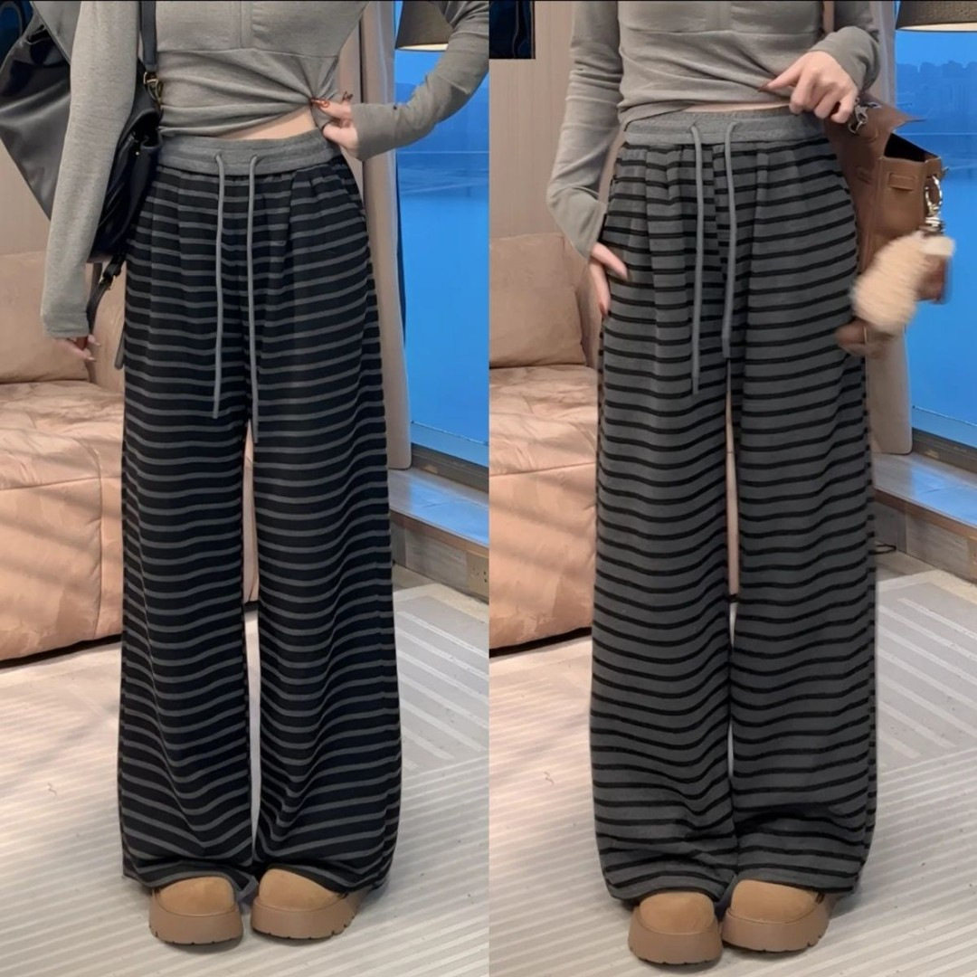 秋季软糯糯米裙裤女2025年新款高腰垂感宽松慵懒小个子百搭阔腿裤,女装/女士精品,休闲裤,淘宝优惠券,粉丝福利购,淘宝优惠卷